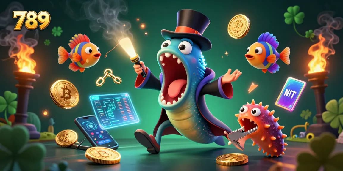 Engage with 789 in an animated casino world where deep-sea creatures perform magical card tricks for thrilling adventure.