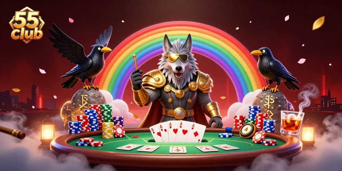Experience the 55club gaming realm with captivating characters and poker dynamics!