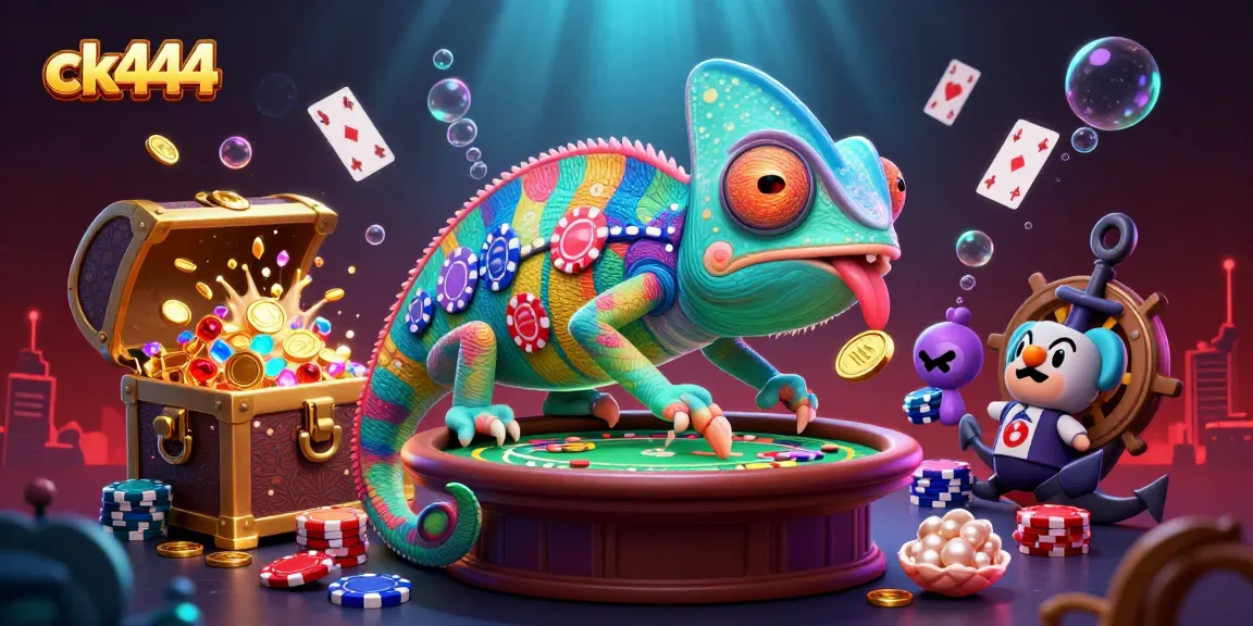 Experience the vibrant fun at ck444 with a chameleon casino owner in a thrilling gaming environment.