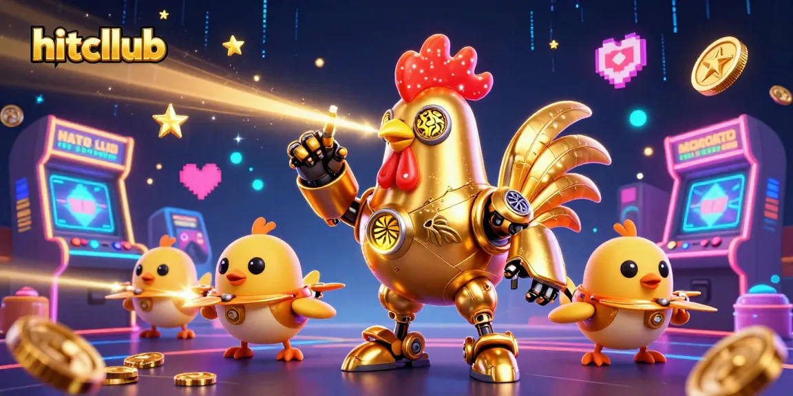 Hitcllub players engage with exciting 3D games and vibrant visuals in a retro-futuristic casino