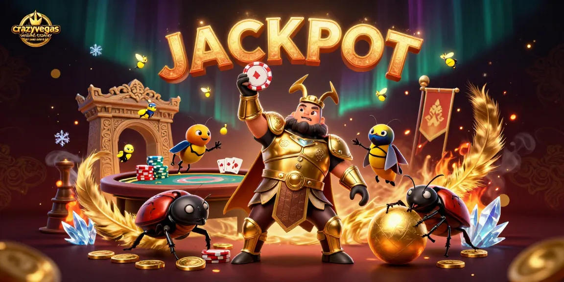 Play exciting games at crazyvegas online casino for real money with vibrant characters and casino elements.